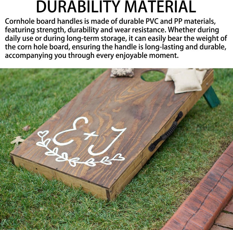 stufool 2 Pcs Cornhole Handles, Corn Hole Handles, Cornhole Board Handles with Hardware - Image 5